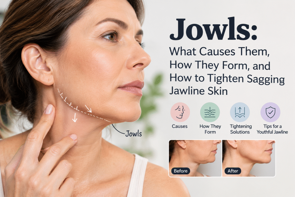 Jowls: What Causes Them, How They Form, and How to Tighten Sagging Jawline Skin